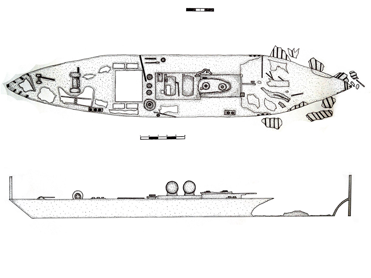Site Plan of the Negombo wreck